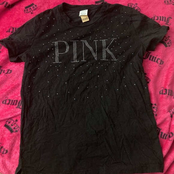 PINK Victoria's Secret Tops - Pink Victoria’s Secret Bling tee shirt size Medium
